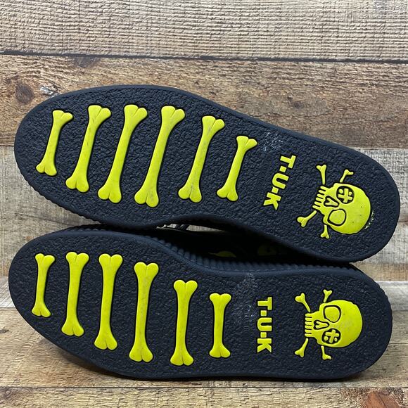 NEW T.U.K Happy Trip Smiley 7 Eye Viva Mondo Creeper Combat Boots Black Size 10 - Picture 9 of 9